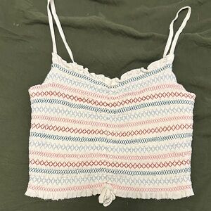 Striped Crochet Tank Top